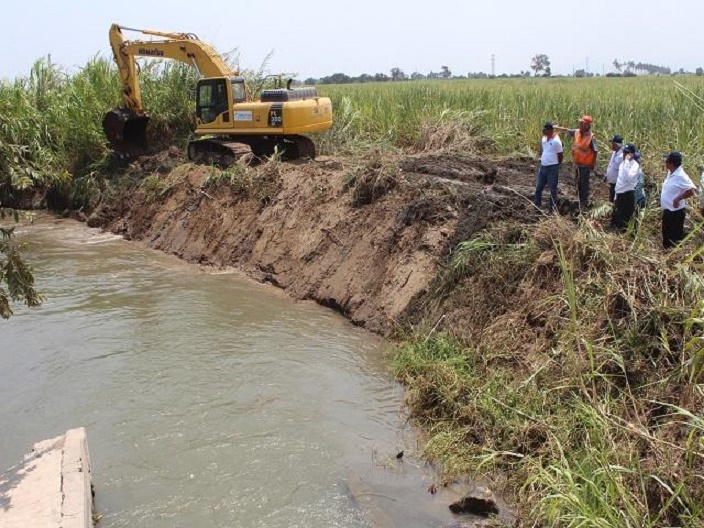 Concluyó obra de limpieza del canal que provee de agua a Chiclayo