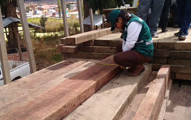 Tres colegios  de Lambayeque se beneficiaron con madera incautada 