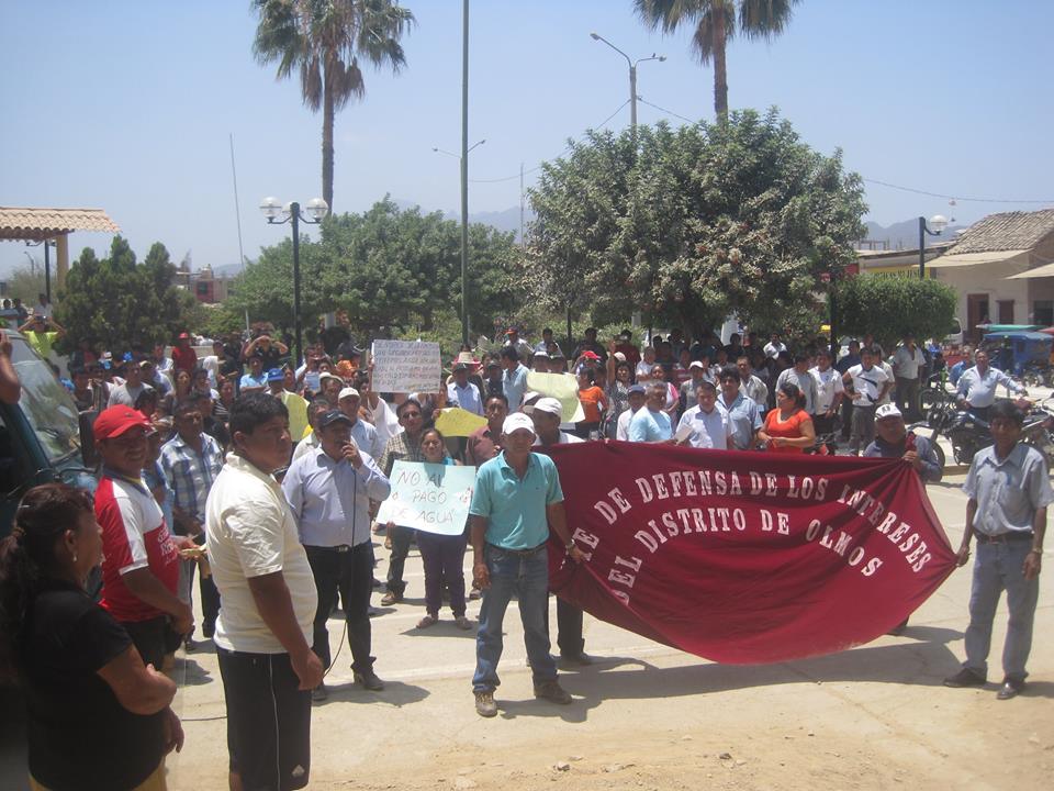 Pobladores de Olmos volvieron a marchar por falta de agua potable