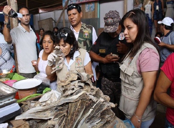 Incautan más de 200 kilos de pescado seco salado malogrado en mercados de "La Victoria"
