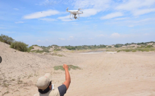 Monitorean impacto de las lluvias en museos de Lambayeque usando un dron