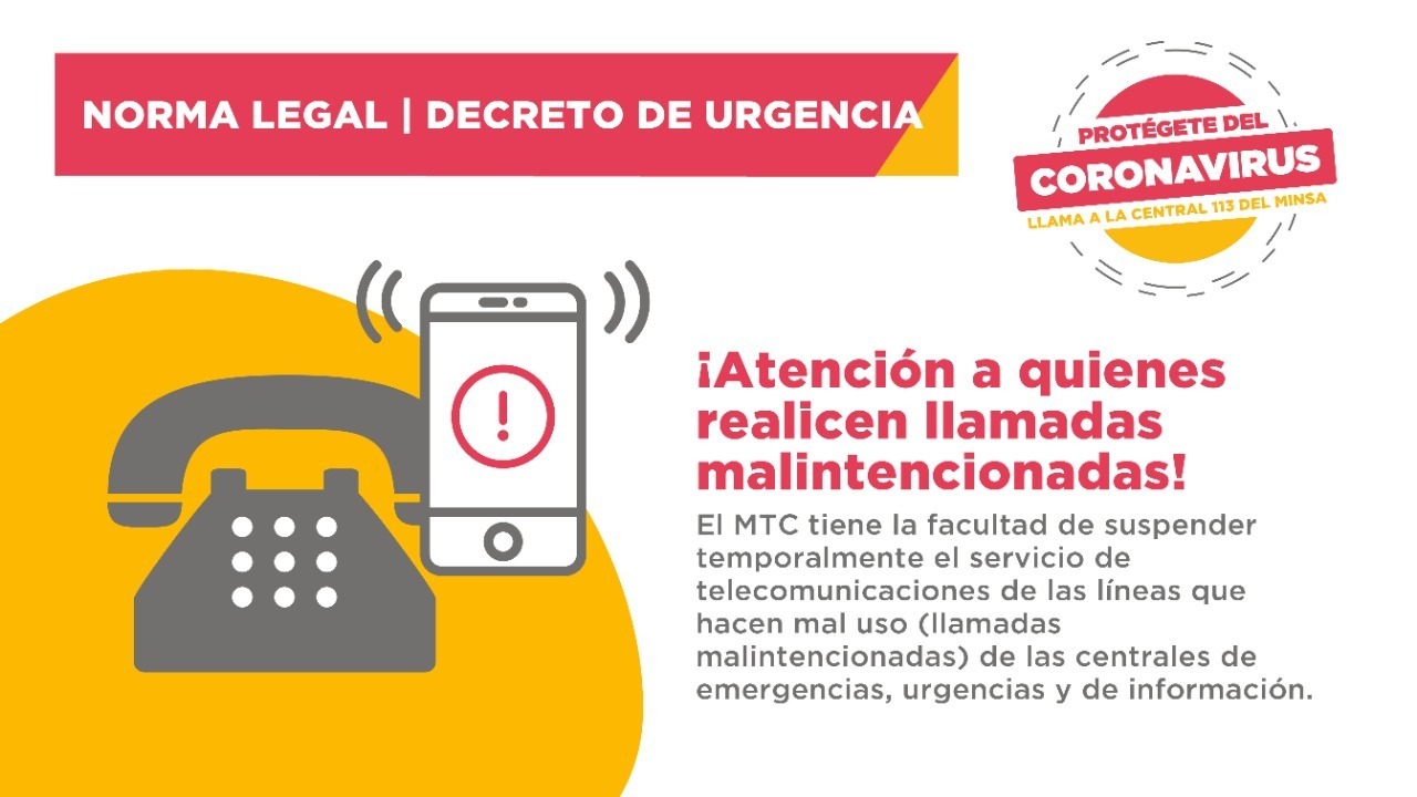 MTC reportó a las operadoras de telefonía 47 incidencias en las líneas de emergencia