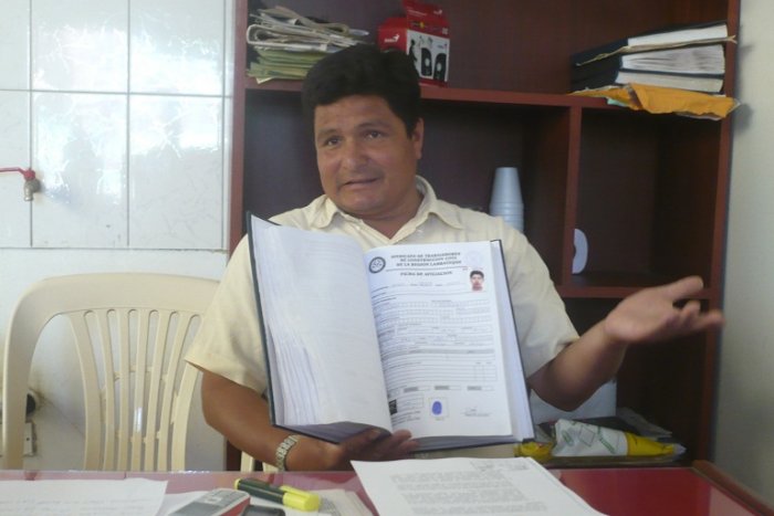 Dirigente de Construcción Civil denuncia presunta existencia de industria del crimen