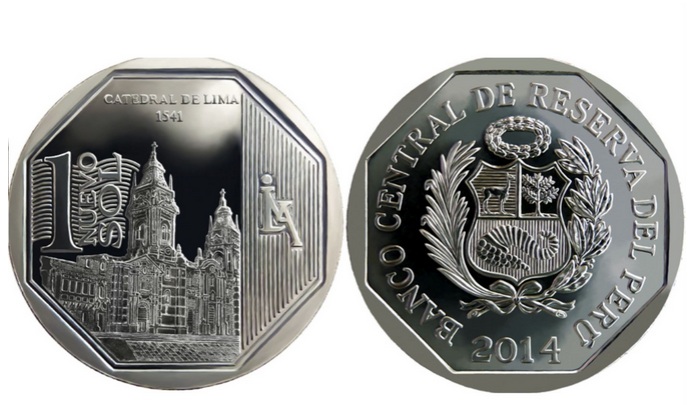BCR pone en circulación nueva moneda de Un Sol alusiva a la Catedral de Lima