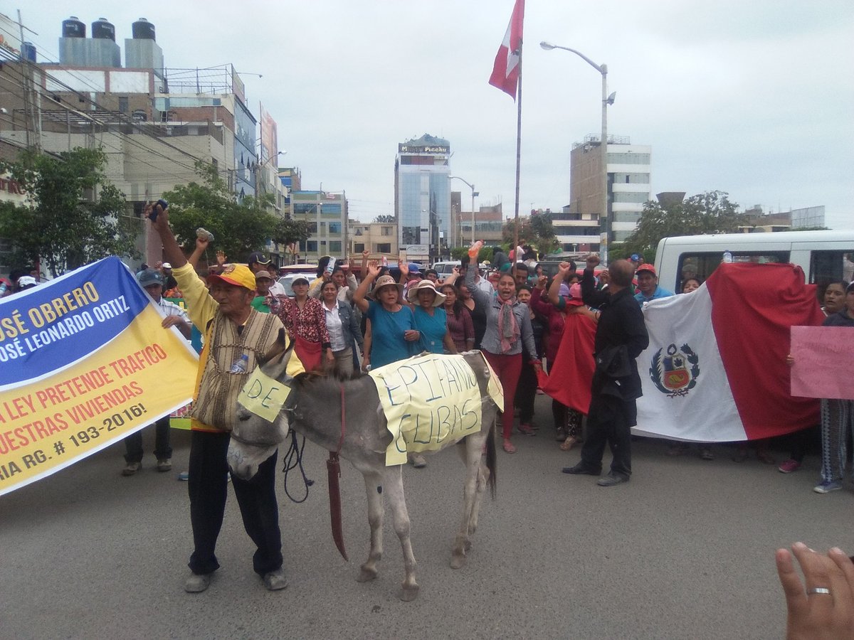 Pobladores de JLO protestaron con burro que llevaba  nombre del alcalde