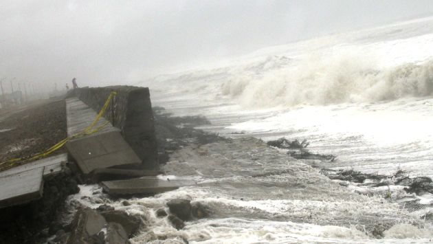 Pronostican presencia de oleajes irregulares en litoral a partir de mañana