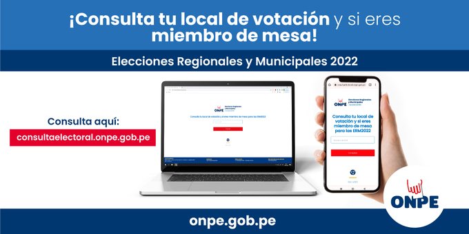 Elecciones 2022: conoce si eres miembro de mesa y tu local de votación 