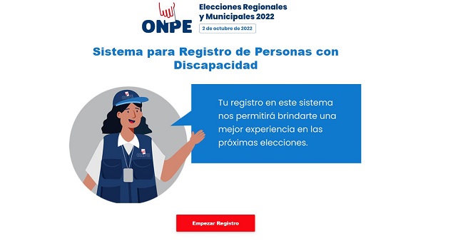 Onpe inicia registro de ciudadanos con algún tipo de discapacidad