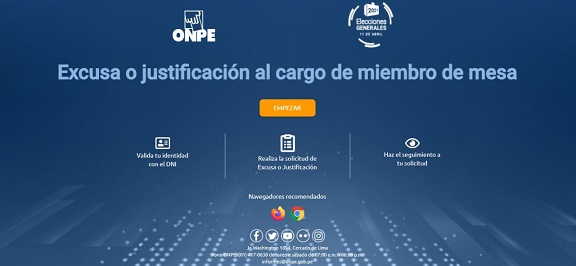 Excusas al cargo de miembro de mesa se pueden tramitar de forma presencial o virtual 
