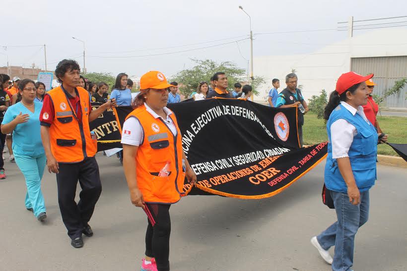 Pobladores de La Victoria realizaron pasacalle de simulacro de sismo