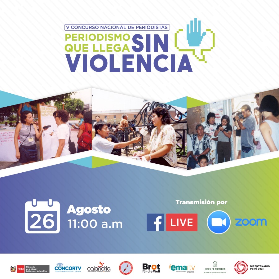 Este 26 de agosto se presenta la V Edición del Concurso "Periodismo que llega sin violencia"