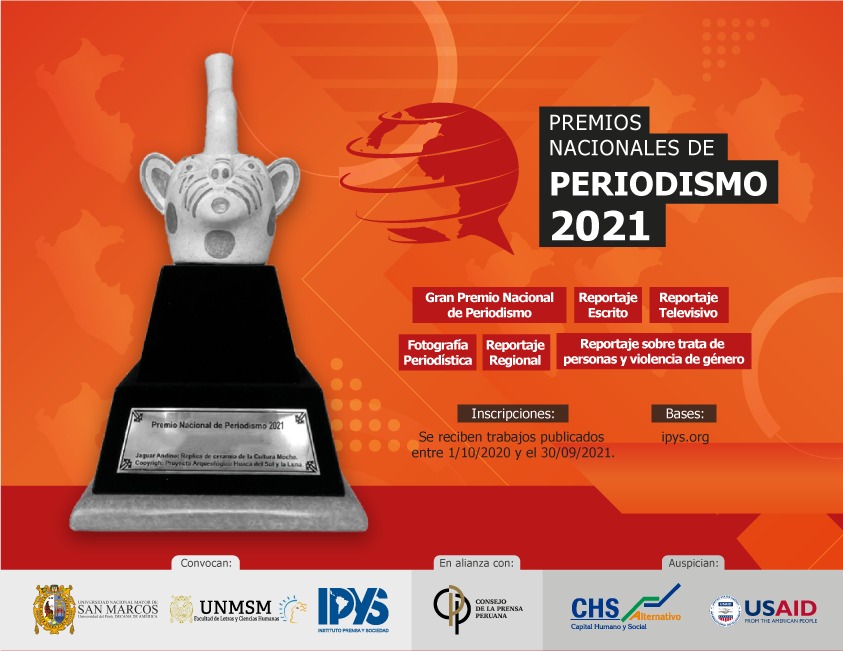 IPYS lanza convocatoria para la nueva edición de los Premios Nacionales de Periodismo 