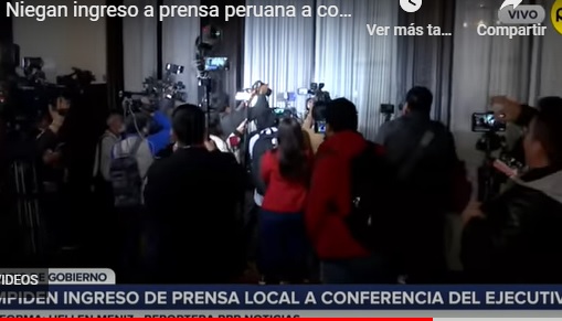 Colegio de Periodistas rechaza que se haya excluido a la prensa nacional de conferencia en Palacio