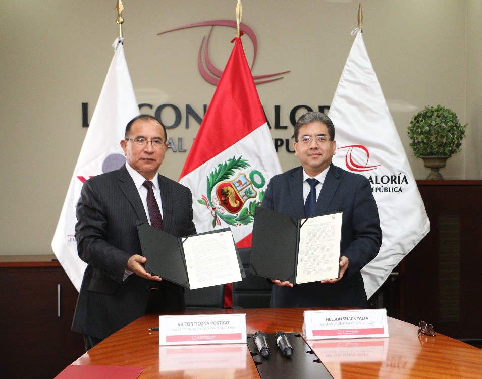 JNE y Contraloría suscriben convenios en prevención de inconductas y mal uso de recursos del Estado