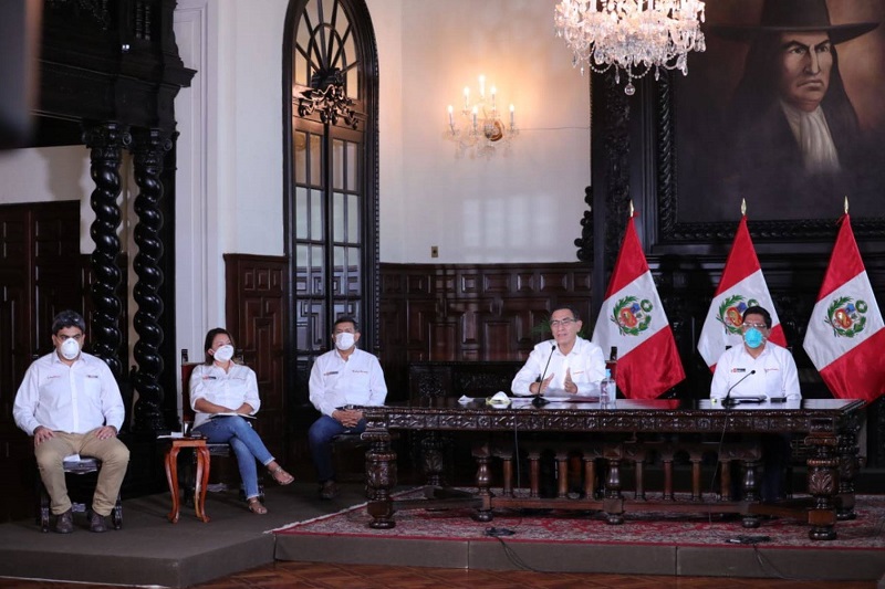 Presidente Vizcarra confirma 2561 casos de coronavirus en el país