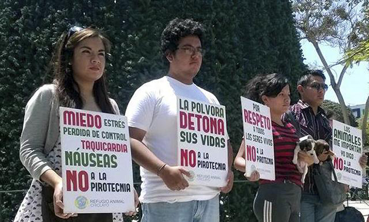 Chiclayo: protestaron por el uso de material pirotécnico 