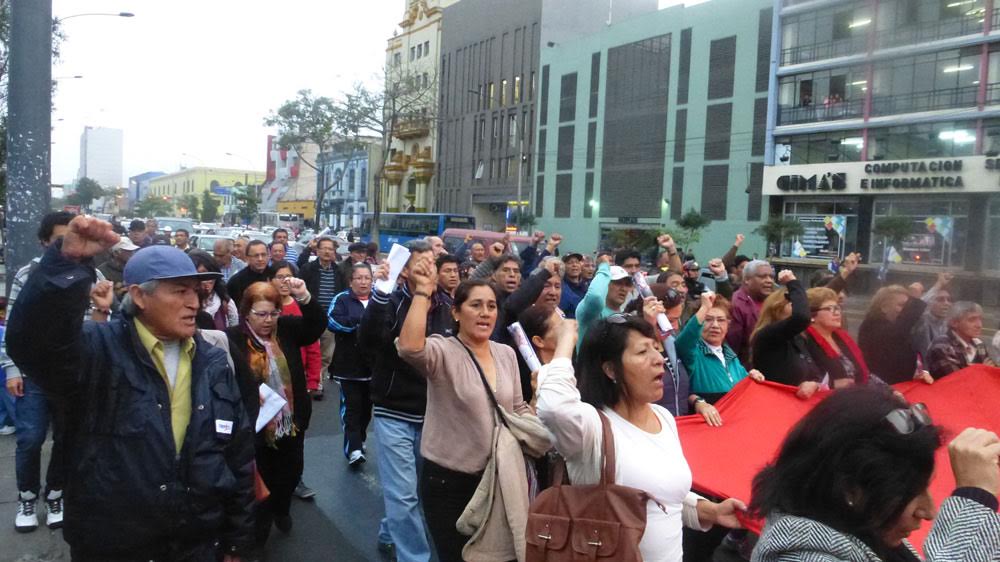 Periodistas en Lima marcharon para exigir libertad de prensa
