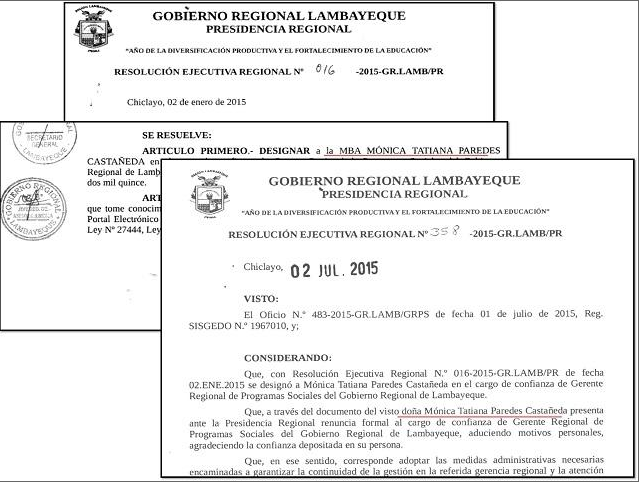 Acuña retira de la gerencia de Programas Sociales a Mónica Paredes