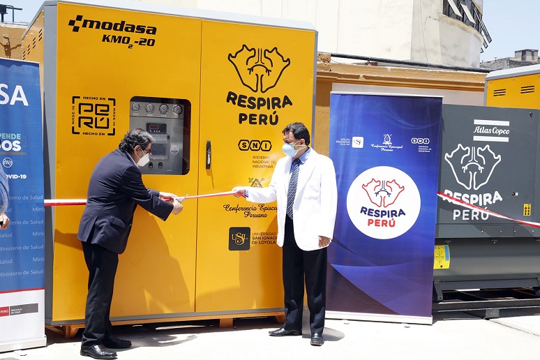  “Respira Perú” entregará esta semana tres plantas de oxígeno, una va al hospital de Ferreñafe