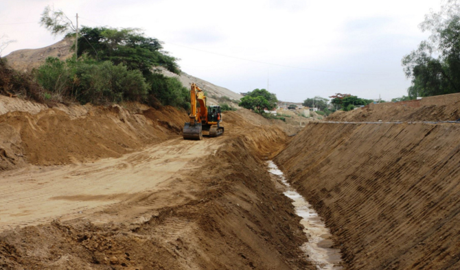 Constataron avance de obras en canal Taymi y río Reque