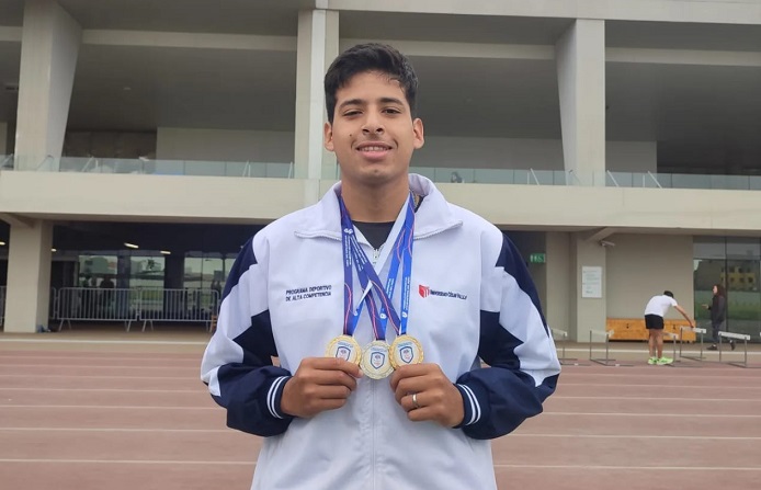 Estudiante de la UCV obtiene medallas de oro y plata en el Campeonato Nacional de Atletismo  