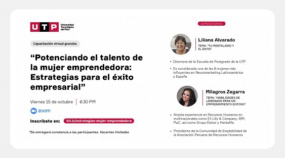 UTP ofrecerá capacitación gratuita para mujeres emprendedoras a nivel nacional 