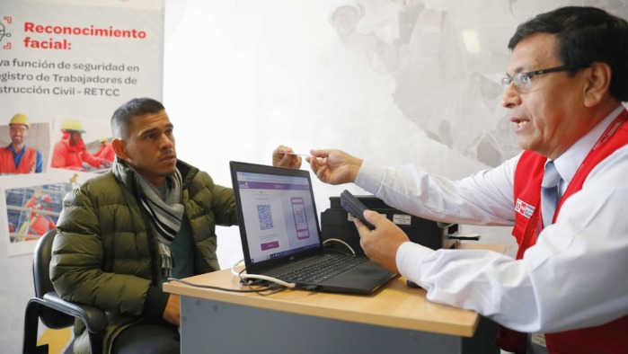 Implementan reconocimiento facial en Registro Nacional de Trabajadores de Construcción Civil