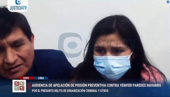 Suspenden audiencia que evalúa apelación a prisión preventiva por “mal estado de salud” de Yenifer Paredes 